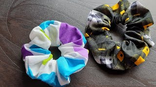 How to make Hair rubber bandDiy scrunchie tutorial [upl. by Catt]