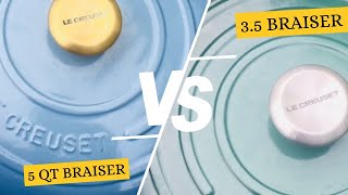 Le Creuset This or That Le Creuset 5 qt Braiser Vs 35 qt Braiser May 2024 [upl. by Iramat146]