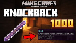 How To Get A Knockback 1000 Stick in Minecraft Bedrock Edition 121 [upl. by Lillith417]