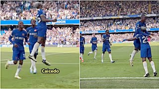 🔥Caicedos first Goal for Chelsea was fired from 50 yards Halfway Line [upl. by Adnama]