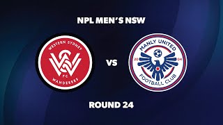 NPL Men’s NSW Round 24 Western Sydney Wanderers FC v Manly United FC [upl. by Yllom]