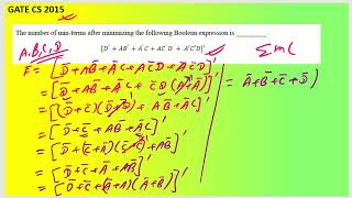 006 DLD Boolean Function minterms and maxterms problems part 2 [upl. by Sinnoda]