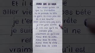 Indila  Ainsi Bas La Vida Lyrics REQUESTED lyrics shorts shortsfeed youtubeshorts [upl. by Ammej]