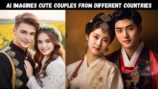 AI Imagines cute couples from Different Countries [upl. by Analat]