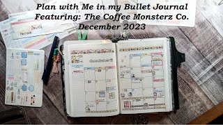 Plan with Me in my Bullet Journal for December 2023 Featuring The Coffee Monsterz Co [upl. by Eirrek]