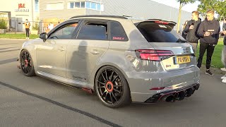 530HP Stage 2 Audi RS3 8V Sportback with Milltek Exhaust  LOUD Accelerations amp Revs [upl. by Kovacev565]