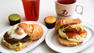 DanielFoodDiary  Délifrance Singapore NEW Croissant Burgers Video by stormscape [upl. by Noli]