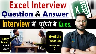 Excel interview question and answer  Switch in Excel  Excel Interview [upl. by Seravart]