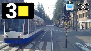 🚊 GVB Amsterdam Tramlijn 3 Cabinerit Muiderpoortstation  Zoutkeetsgracht Drivers view POV [upl. by Mitzi709]