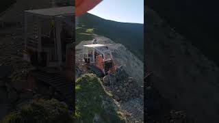 Hitachi DX195L Bulldozer cutting papa rock [upl. by Antonino345]