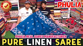 Pure Linen  Khadi Cotton  Mercerised Khadi Cotton  Pure Cotton  Handloom  ACHAL SAREE CENTRE [upl. by Helali]