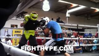 SAUL ALVAREZ SPARRING IN PREPARATION FOR JOSESITO LOPEZ [upl. by Iny281]