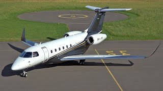 Embraer Praetor 600 Flexjet 9HIFX landing at Nancy airport  21 Million [upl. by Camilia]