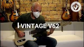 Guitarra Vintage V62 Reissued Series Blonde [upl. by Bathulda]