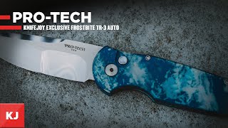 ProTech TR3 Auto with Hand Ground Mirror Blade amp Frostbite Custom Anodized Handles [upl. by Rolyat]