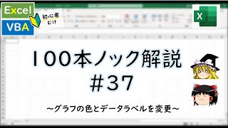 【VBA】グラフの色とデータラベルを変更～VBA100本ノック37～ [upl. by Lanevuj]