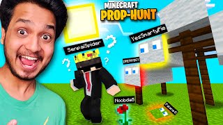 ALL YOUTUBERS FUNNY MINECRAFT PROPHUNT SenpaiSpider YesSmartyPie KhatarnakIshan DREAMBOYYT [upl. by Avat]