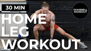 30 Min Home Leg Workout with Dumbbells Quads Glutes  Hamstrings [upl. by Julia]