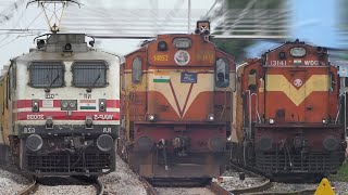 52 In 1 My 1500th UPLOAD Video  32 ELECTRIC Trains and 20 DIESEL Trains at Full Speed  I R [upl. by Yroffej]