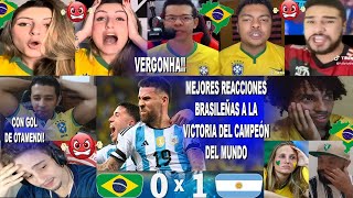 MEJORES REACCIONES BRASILEÑAS AL GOL DE OTAMENDI EN BRASIL 0X1 ARGENTINA EN EL MARACANÁ [upl. by Christiansen]