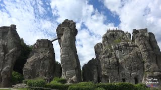 Externsteine Teutoburger Wald Natursehenswürdigkeit HornBad Meinberg Lippe NordrheinWestfalen [upl. by Nawad]