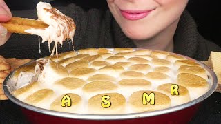 ASMR NUTELLA SMORES DIP 🥧  No Talking Mukbang  Real Eating Sounds [upl. by Three501]