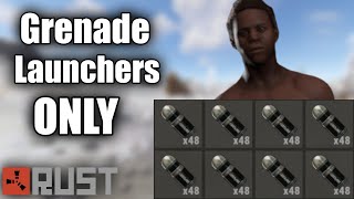 Raiding a base With only Grenade Launchers on the Biggest PvE Server on RUST [upl. by Hnahym]