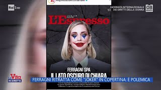 Chiara Ferragni ritratta come quotJokerquot in copertina è polemica  La Vita in diretta  08032024 [upl. by Eittod559]