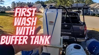 New Buffer Tank in Action  Pressure Washing  Small Business [upl. by Udall]