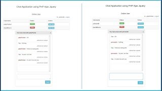 Chat Application using PHP Ajax Jquery  1 [upl. by Wylen]