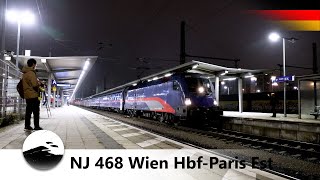 4K NJ 468 Wien Hbf  Paris Est auf der Premierenfahrt in München Ost [upl. by Khai523]