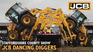 The JCB Dancing Diggers at Staffordshire County Show 2024 [upl. by Nilo694]