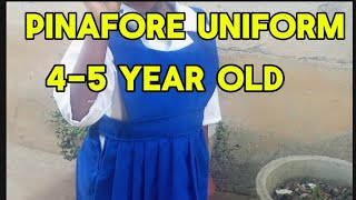 pinafore school uniform cutting and stitching tutorial for 45year old girl [upl. by Drahsar]