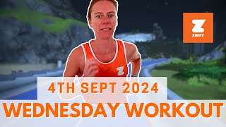 Wednesday Workout with Victoria  Group C  Zwift Run Channel [upl. by Eintrok]