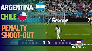 Penalty shootout ⚽ Chile  Argentina 🏆 AMERICA CUP 2024  Video game simulation [upl. by Nywra]