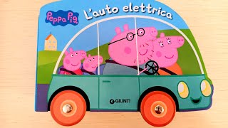 Peppa Pig Lauto elettrica  libromacchinina con ruote  audiolibro per bambini [upl. by Ahsercul]