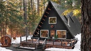 Rustic Cozy Aframe Home Perfect for Xmas [upl. by Anihsit]