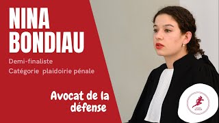 Nina Bondiau  Demi finale Lysias Sceaux 2022  Plaidoirie pénale [upl. by Lidda]