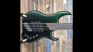 Dingwall Z3 5string Dark Candy Green Super Fatty II pickups and Neve Preamp [upl. by Sender]