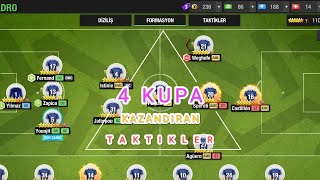 Top Eleven 2023  4 Kupa Kazandıran Taktikler  Taktik Diziliş 32131 [upl. by Nomrej]