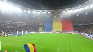 Romania  Greece  Imnul national  Amazing crowd Best anthem  Desteaptate romane [upl. by Roana]