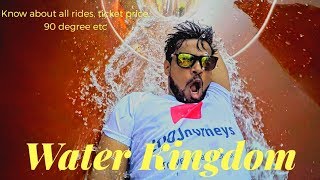 Water Kingdom Mumbai all rides  Water park in Mumbai  Water Kingdom 90 degree Slide [upl. by Kcub944]