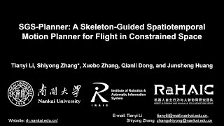 SGSPlanner A SkeletonGuided Spatiotemporal Motion Planner for Flight in Constrained Space [upl. by Ellehsem580]