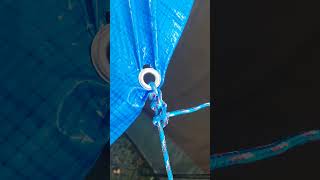 Grommets Rip On Tent Tarp Travel Tip By Andy Lee Graham [upl. by Nnovahs]