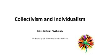 Crosscultural Psychology  Collectivism and Individualism 20200919 [upl. by Ariana117]