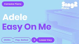 Adele  Easy On Me Lower Key Karaoke Piano [upl. by Susana]