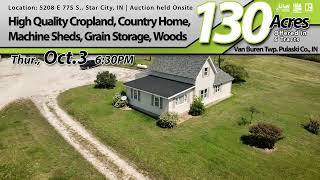 130 ACRES HIGH QUALITY CROPLAND COUNTRY HOMESTEAD MACHINE SHEDS GRAIN STORAGE amp WOODS [upl. by Zaragoza]