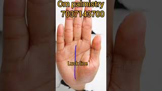 straight luck line om palmistry astrology hastrekha [upl. by Pillyhp]