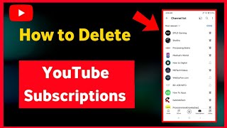 How to DELETE YouTube Subscriptions QUICKLY  Delete YouTube Subscription [upl. by Odlabso]