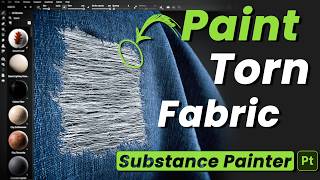 Procedural Torn Fabric in Substance Painter  Fabric Tear [upl. by Sibell]